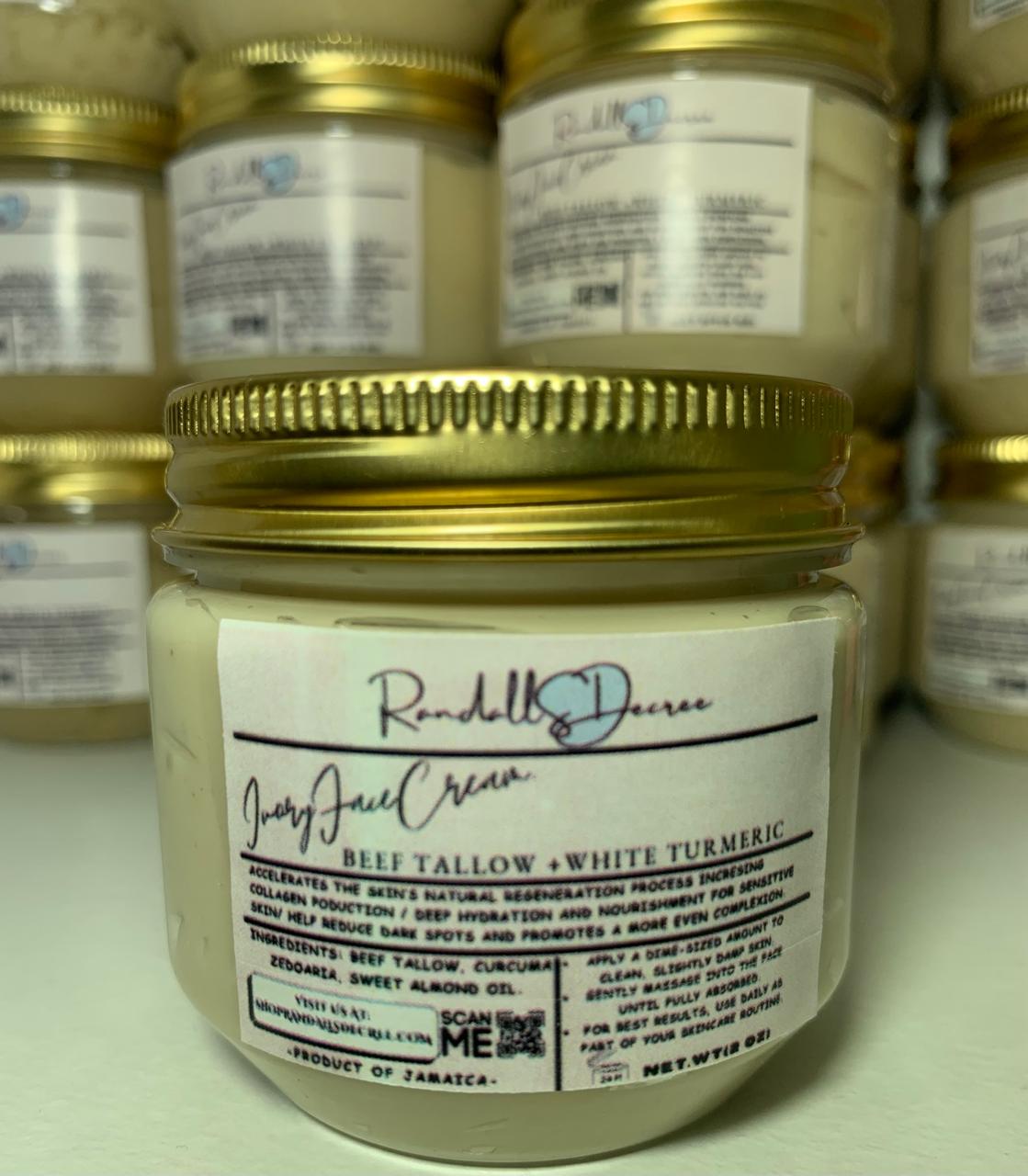 Ivory Face Cream (White Turmeric+ Beef Tallow)