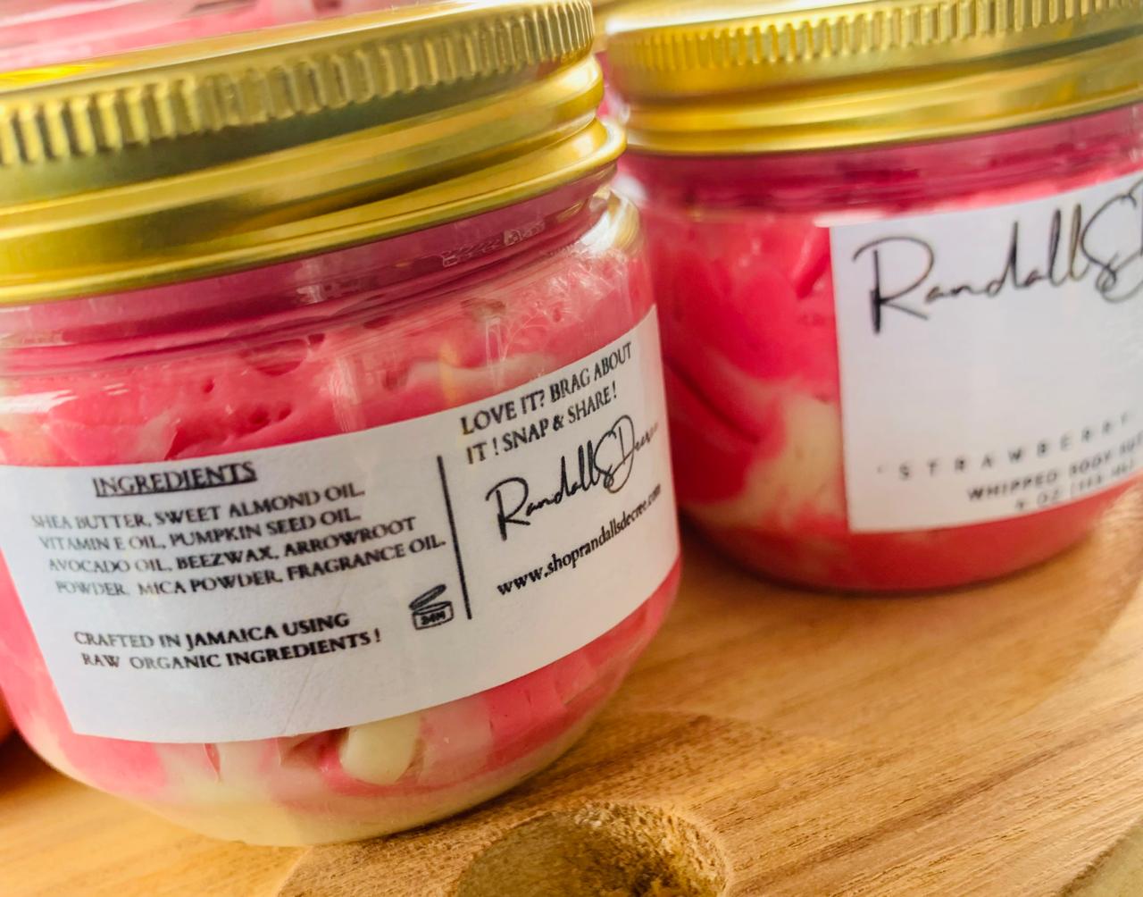 “Strawberry Fields Hydrating Butter with a backdrop of luxury”